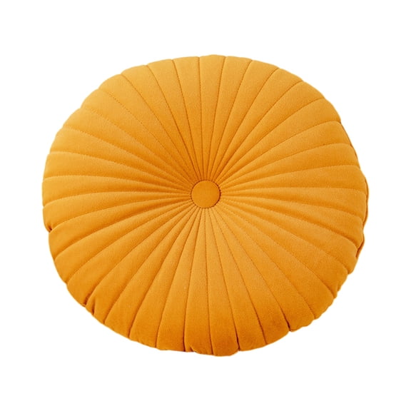 40Cm Round Pumpkin-Shaped Pillow Button Design Soft Comfortable Short Plush Ultra-Fine Fiber Material, Filled With High-End Pp Cotton To Ensure Shape Retention And