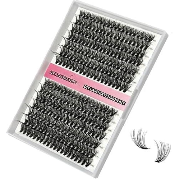 40D Lash Clusters 280 count - Wispy Volume DIY Lash Extensions, 9-16mm Individual Lashes 0.07D Curl for  to Glam Looks, Soft False Lashes for Salon-Style Eyelash Extension at
