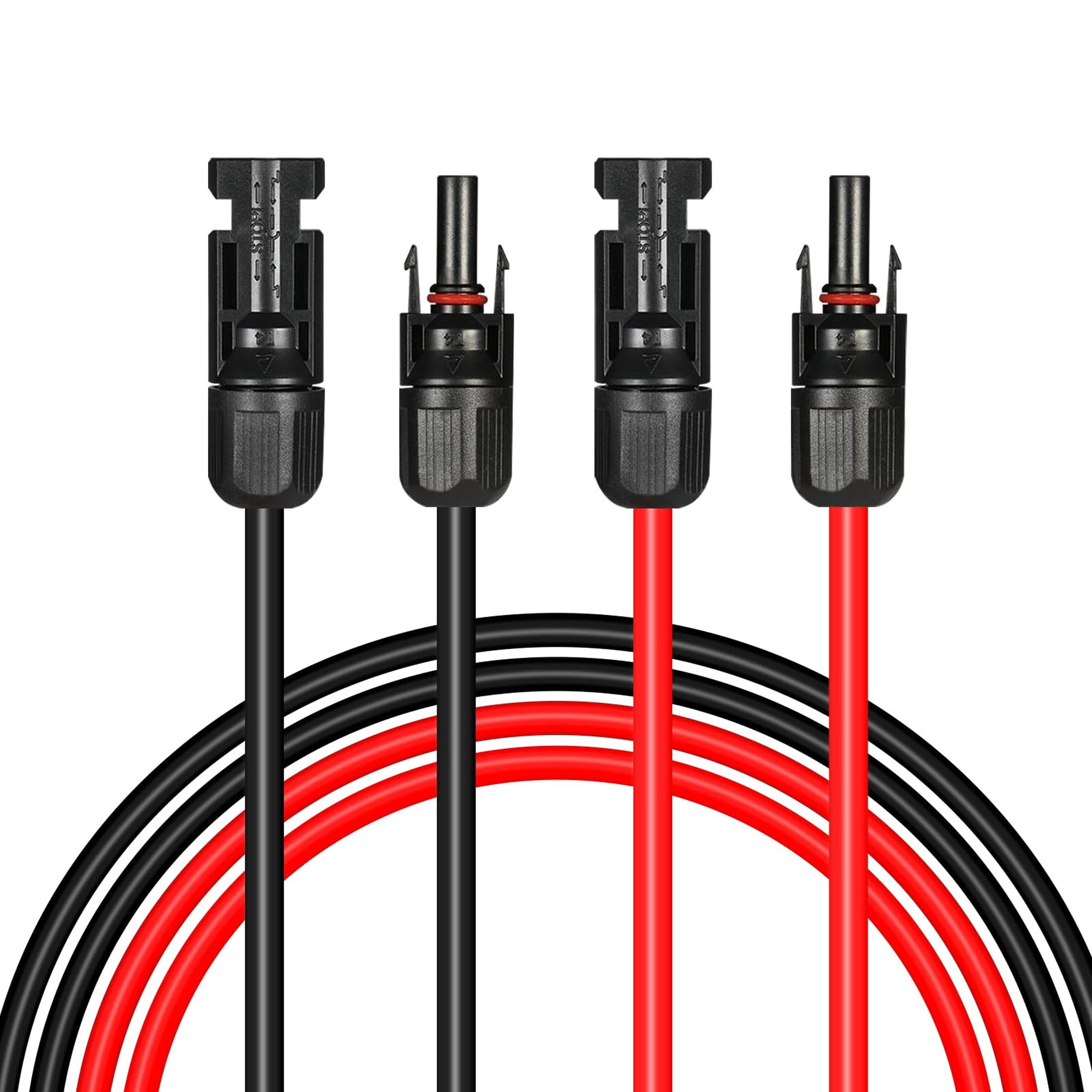40FT 10AWG Solar Extension Cable with Connectors for Efficient Power Transfer