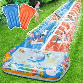 Sunny Fun Inflatable Water Slide Blow up Pool, Kids Water Park