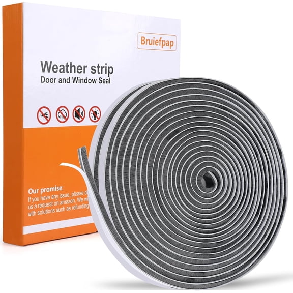 40FT Self-Adhesive Weather Stripping Seal for Door Frames and Sliding Windows, Weatherstripping Soundproofing, Dustproof, Window Insulation Winter, 0.35'' Wide x Thick, Grey