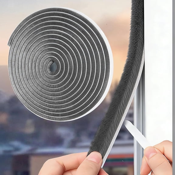 40FT Weather Stripping Door Seal, Self-Adhesive Window Insulation for Winter, Door Frame Gap Filler Sealing Strip, Soundproofing, Dustproof (Gray, 0.35'' Wide X 0.2'' Thick)
