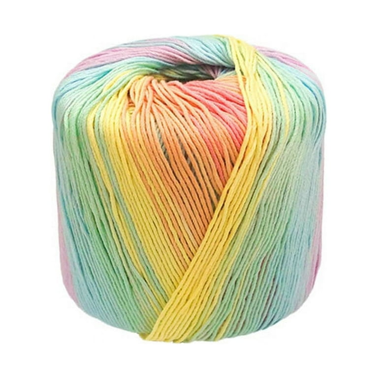 40G/Ball Colorful Lace Cotton Yarn Segmental Dyeing Gradient Yarn DIY Hand  Knitting Crochet Garment Doll Lace Yarn B 