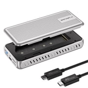 40Gbps PCIe NVMe SSD Enclosure, Hard Drive Enclosure for 2230/2242/2260/2280 B+M/M-Key PCIe SSD