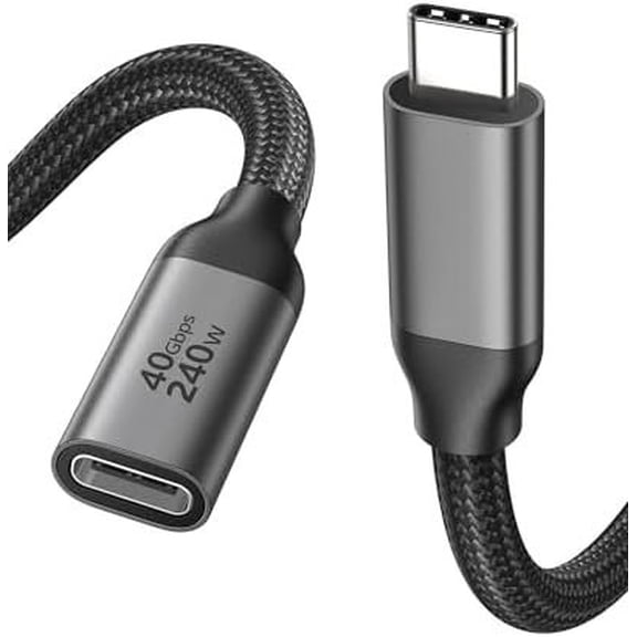 40Gbps USB 4 Extension  for Thunderbolt 4, [240W , 8K 60Hz] USB C Extender 3.3ft, 4K@240Hz Type C Male to Female Adapter Compatible for USBC Hub,  17/16, MacBook, iPad