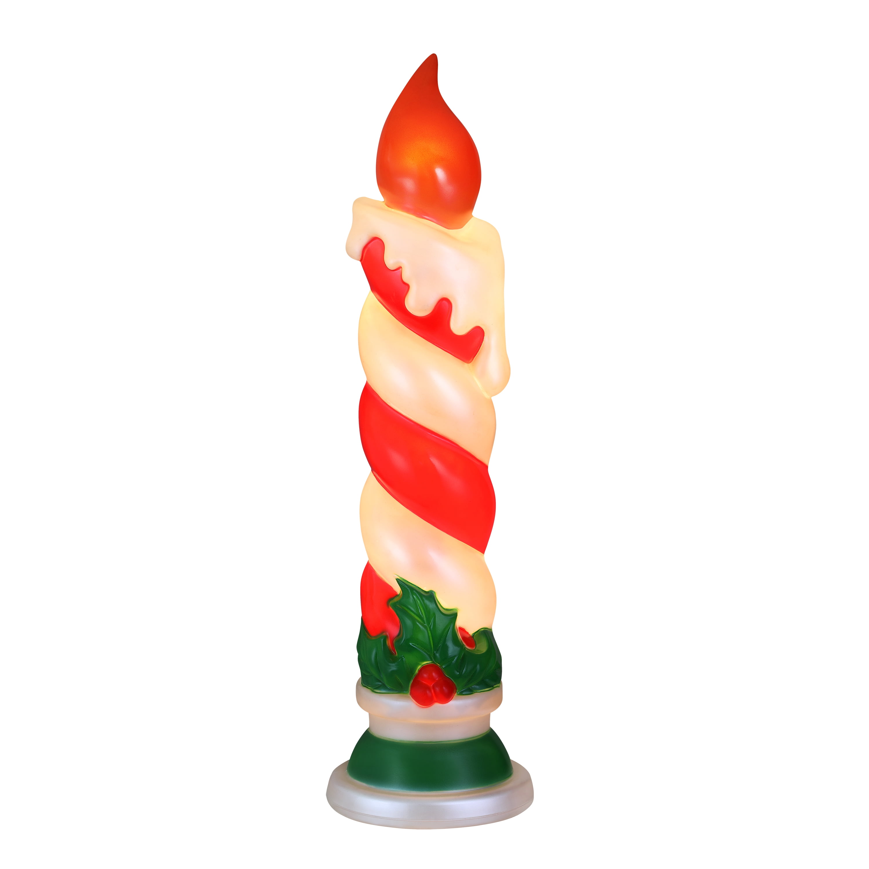 Mr. Christmas 40-Inch Red Blow Mold Candle with LED Light for Indoor and Outdoor Use