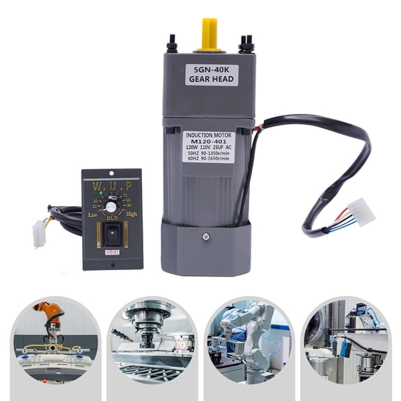 40K 110V AC Motor Low Speed Gearbox Electric Motor High Torque Geared Motor 120W