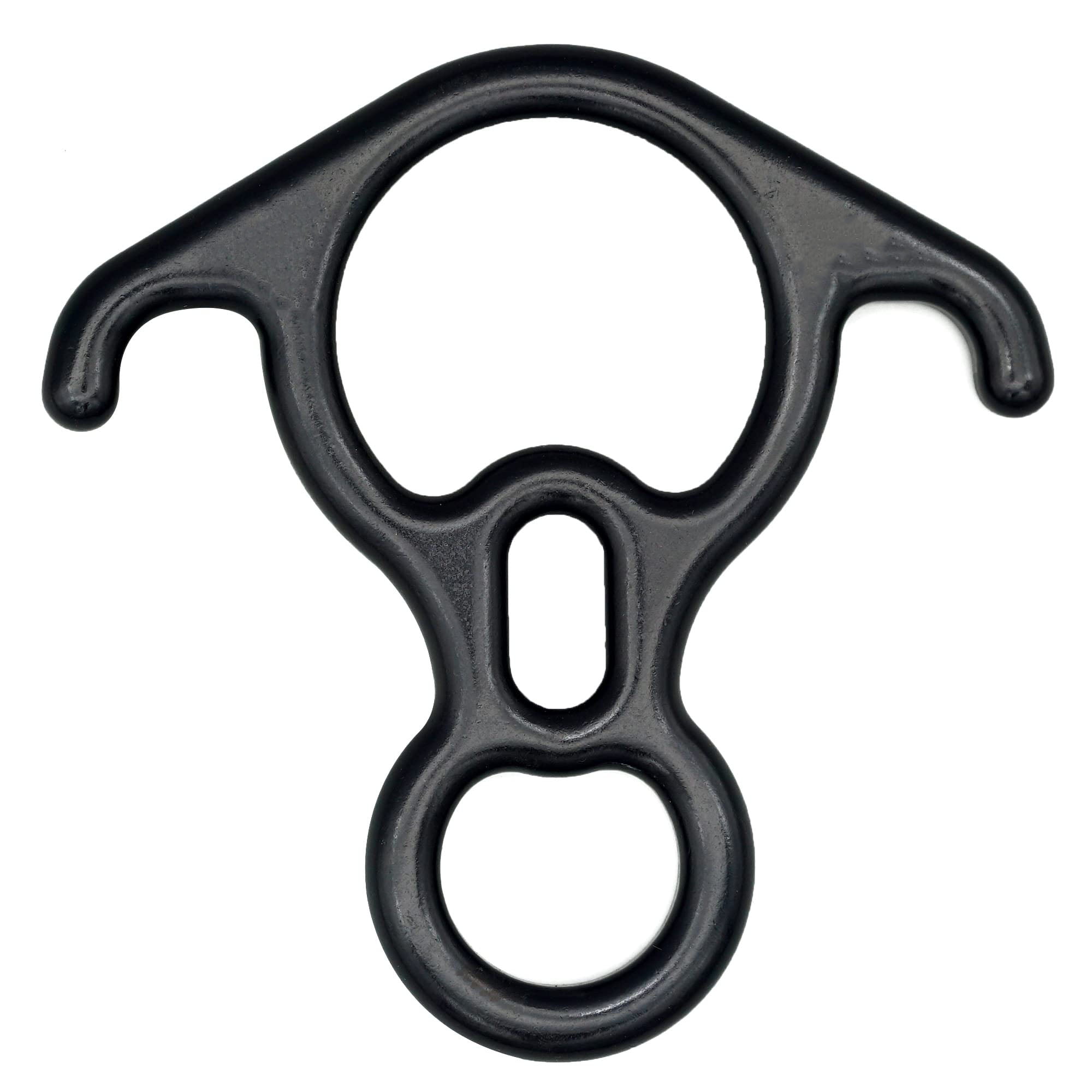 40KN Rescue Figure 8 Descender Rappelling Gear, 7075 Aluminum Belay Device for Rock Climbing, Heavy Duty Belaying & Rigging Plate with Bent-Ear Braking for Outdoor Sports