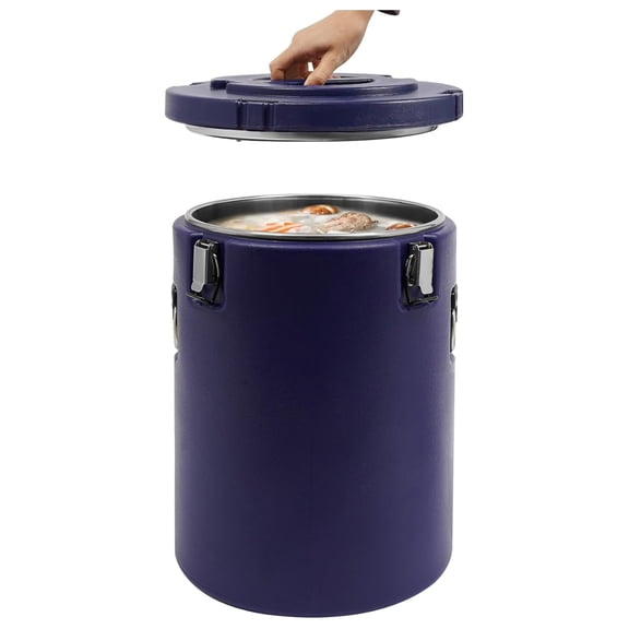 40L/10.57Gal Insulated Bucket, Soup Container Insulated Food Warmers Catering Hot Box with Stainless Steel for Hot or Cold Food Storage Restaurant Canteen Home Party