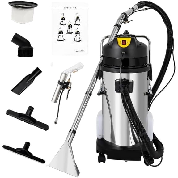 40L/11Gal Commercial Carpet Cleaner, 3 in 1 Multi-Purpose Floor Cleaning Machine Heavy Duty Extractor Vacuum Washing Machine, 1049W Powerful Sofa Curtain Carpet Cleaning Machine