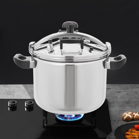 40L/42.27Qt Stainless Steel Pressure Cooker, 60Kpa High Pressure Pot with Dual Safety Locks, Induction Hob Compatible for Family Catering