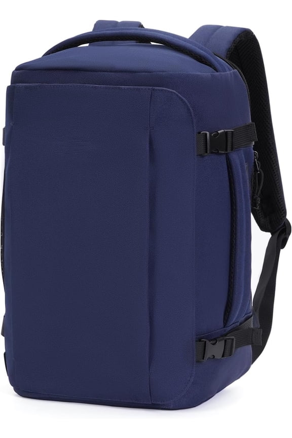 40L Carry- Travel Backpack, TSA-Friendly, Anti- Water-Resistant Lightweight with 17.3? Laptop Compartment, Durable -Free Rucksack, Blue