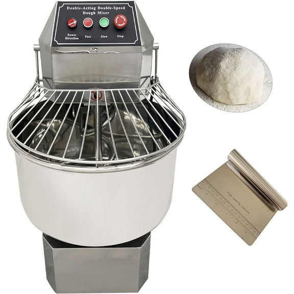 40L Double Action Double Speed Dough Mixer Stainless Steel Stand Mixer with Security Shield