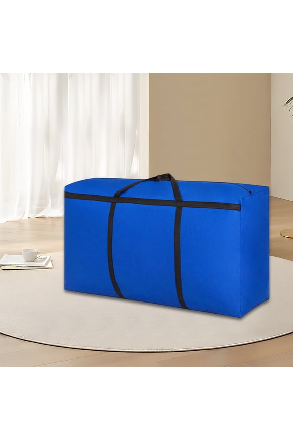 40L Extra Large Moving Bags with Zippers & Carrying Handles,Heavy Duty Foldable Storage Tote for Space Saving, Foldable, Moving Boxes Supplies for College, Traveling,Blue