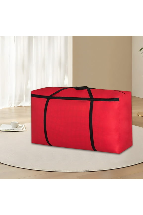 40L Extra Large Moving Bags with Zippers & Carrying Handles,Heavy Duty Foldable Storage Tote for Space Saving, Foldable, Moving Boxes Supplies for College, Traveling,Red