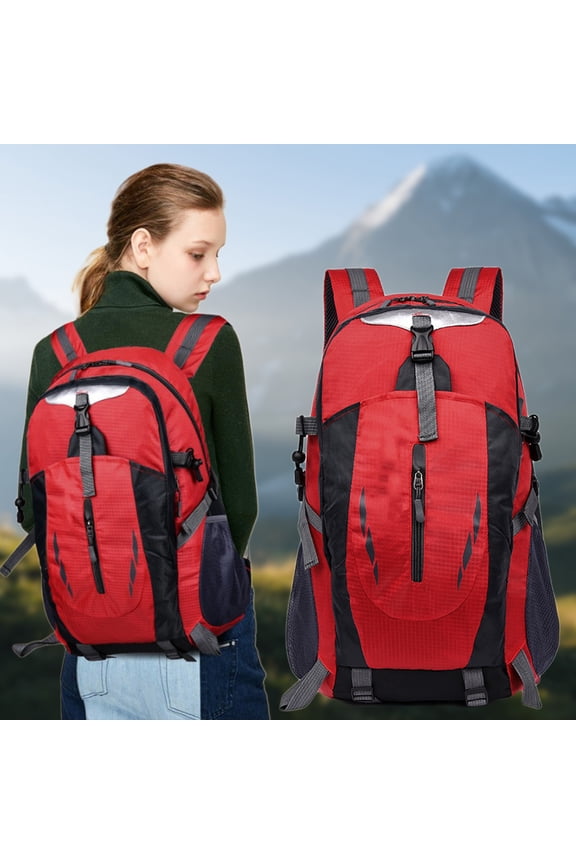 40L Hiking Backpack with Multiple Compartments,Water Resistant Travel Bag for Outdoor Adventures,Durable Rucksack with Hip Belt for Camping and Trekking,Large Capacity Backpack for Men and Women