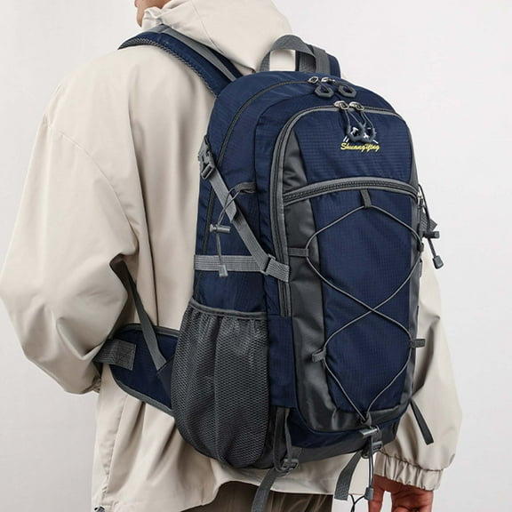 40L Hiking Backpack, Packable Camping Daypack, Polyester, Water-Repellent, Men Women, 4 Colors, Multi-Compartment for Outdoor Travel