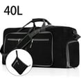 thumbnail image 1 of 40L Large Travel Duffle Bag, 20" Foldable Overnight Bags with Shoes Compartment, Lightweight Gym Weekender Bag for Men Women(Black), 1 of 9