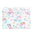 thumbnail image 1 of 40L Lidded Home Storage Bins Foldable Storage Box with Handle for Home Bedroom Closet, Sky Dolphins Printed, 1 of 7