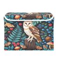 thumbnail image 1 of 40L Lidded Home Storage Bins Foldable Storage Box with Handle for Home Bedroom Closet, Woodland Barn Printed, 1 of 7