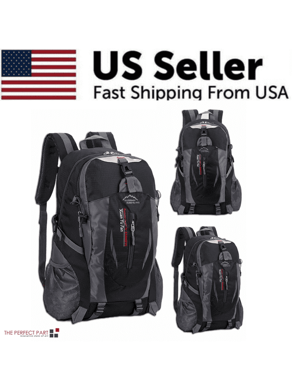 40L Men Women Travel Backpack Rucksack Camping Laptop Hiking School Book Bag USA
