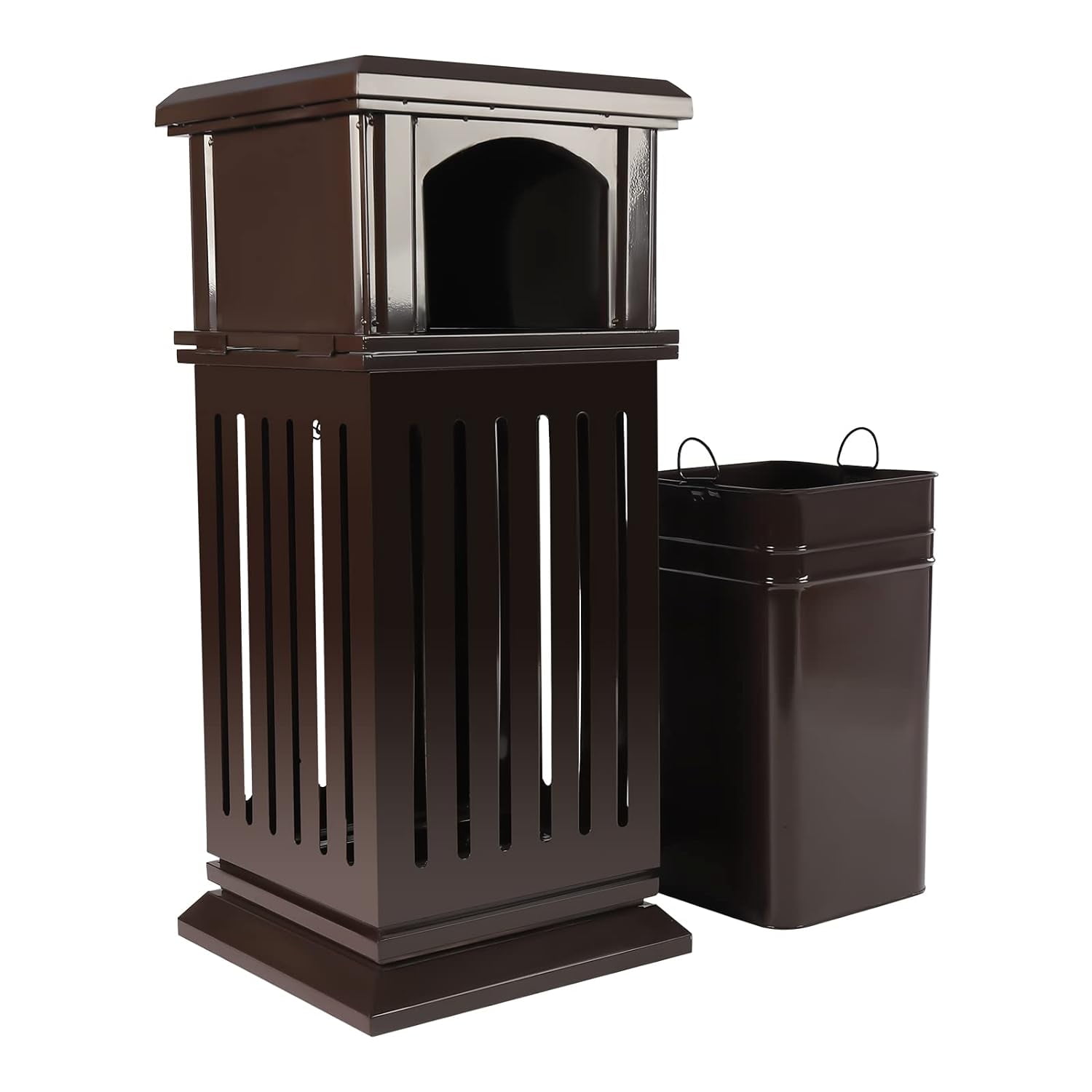 40l outdoor trash can commercial garbage enclosure with locking lid