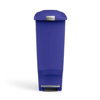 40L Slim Plastic Step Trash Can Plastic with Soft-Close Locking Lid: Indoor Garbage Can, 10.5 Gallon Capacity
