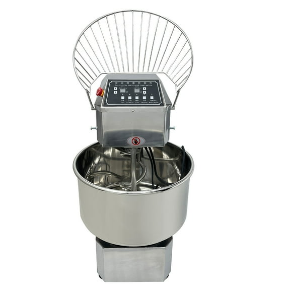 40L Stand Spiral Dough Mixer Double Action Double Speed Flour Kneader Blender Flour Mixing Machine 110V Time Adjustable
