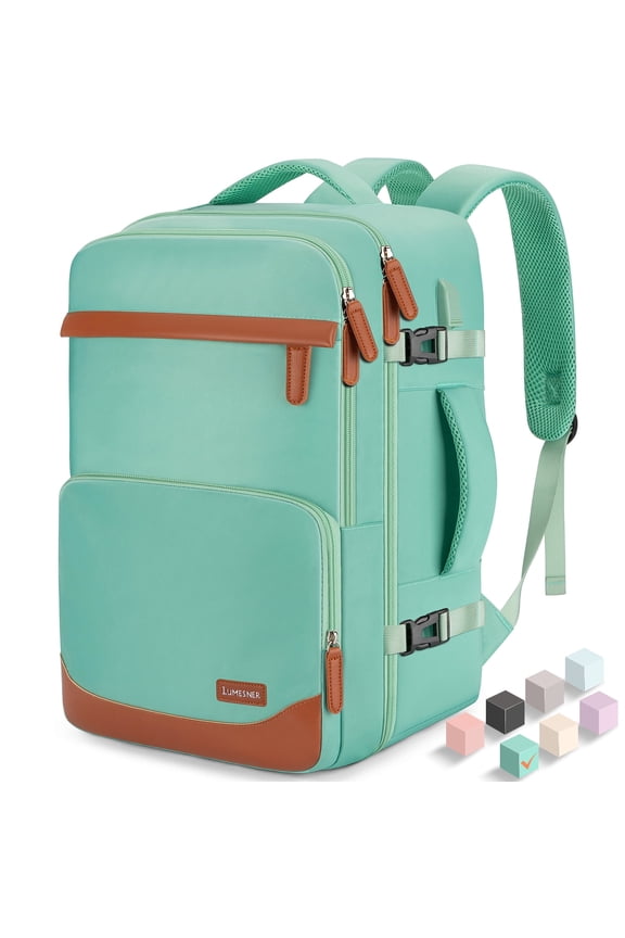 40L Travel Backpack with USB Charging Port, Water-Resistant Carry On Backpack for Men Women, Business Laptop Backpack for Trips & Commutes, Fits 17.3 Inch Laptop