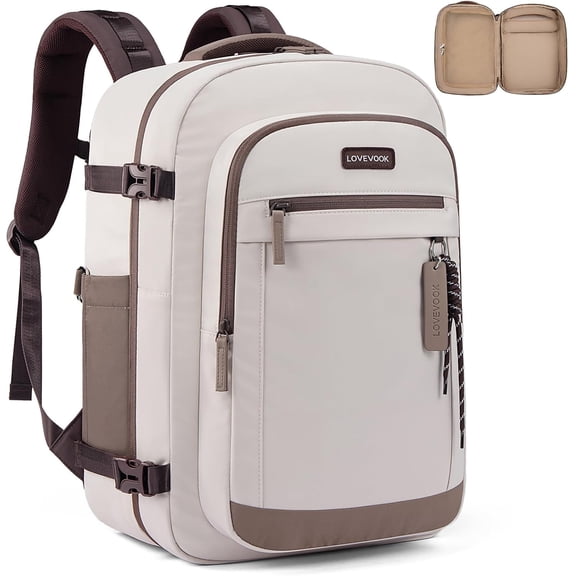 40L Travel Backpack for Women, Airline Approved Carry On Luggage, TSA Personal Item Bag fits 15.6 Inch Laptop, Waterproof Weekender Overnight Suitcase for Work