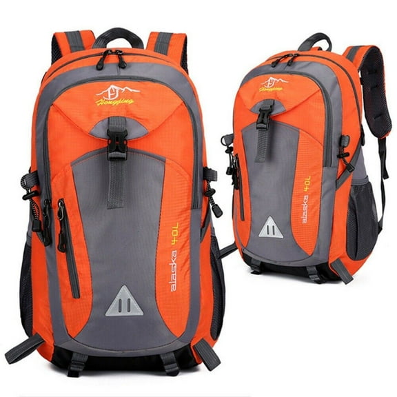 40L Waterproof Travel Backpack Rucksack Camping Laptop Hiking School Book Bag Orange