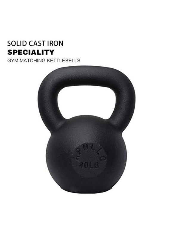 40LB Solid Cast Iron Kettlebell for Strength Training, Muscle Building, Home Fitness - Durable & Versatile Workout Equipment