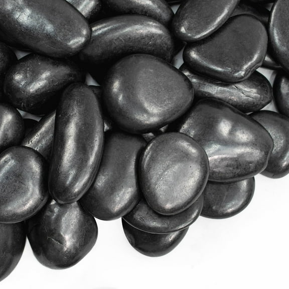 ​​38lbs Black River Rocks, 2-3 inch Polished Pebbles for Plants, Vase Filler, Aquarium, Landscaping, Indoor/Outdoor Decor