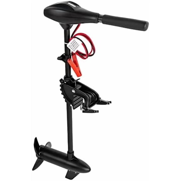 40LBS Thrust Transom Mount Saltwater Trolling Motor, Electric Trolling Motor 12-Volt Boat Motor w/LED Battery Indicator, 30in Shaft Electric Outboard Boat Motor for Saltwater, Kayak, Fishing Boat