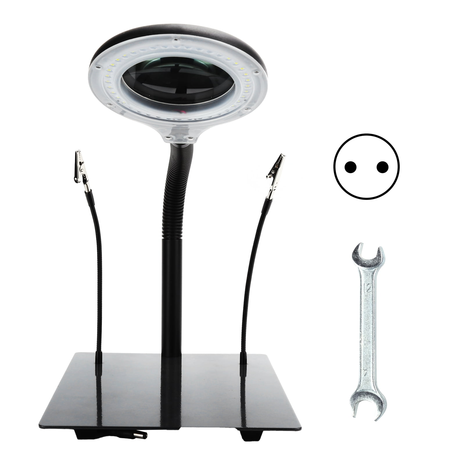 40LED Magnifier Lamp Adjustable 15X Magnifying Light for Reading