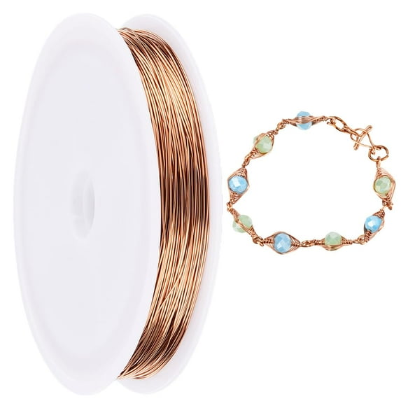 40M Copper Craft Wire 0.5mm 24 Gauge Copper Wire Copper Jewelry Wire Bulk Bendable Metal Wire Copper Beading Wire Resistant Copper Wires