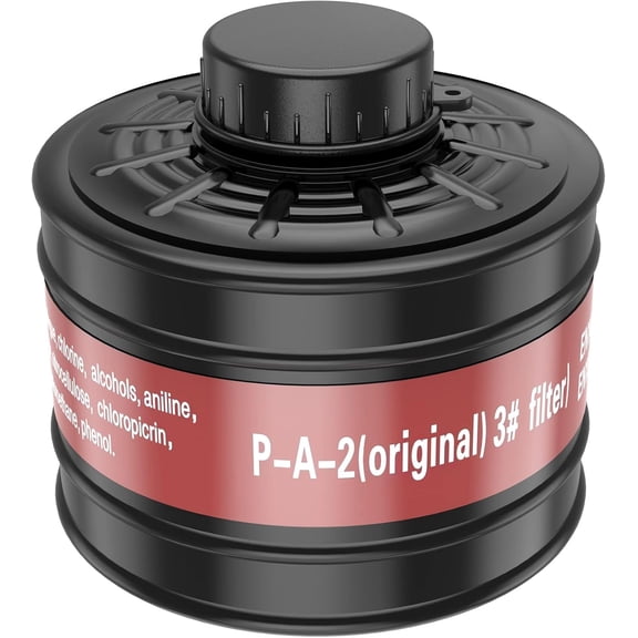 40MM Gas Mask Filters, 40mm Respirator Activated Carbon Filters for Full Face Respirator Mask Against Formaldehyde, Organic Vapor, Chemical, Dust, Spray, Welding
