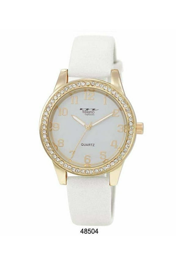 40MM Milano Expressions Vegan Leather Band Watch -
