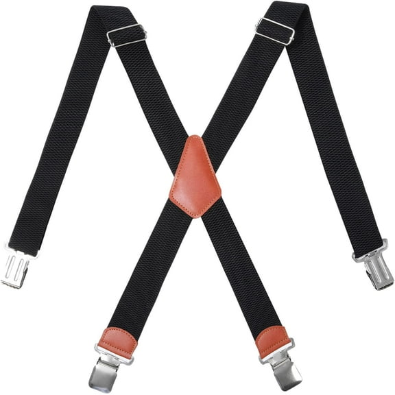 40MM Wide Braces For Men Trousers - 4 Strong Metal Clips Heavy Duty Suspenders for men Adjustable Y Shaped Braces