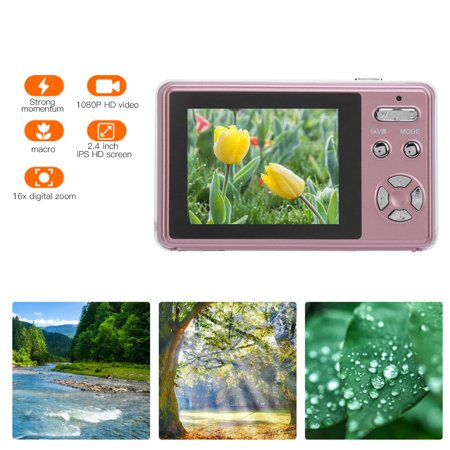40MP Digital Camera with 2.4 Inch IPS Screen, 16x HD Digital Zoom, and 32GB Memory Card - Perfect for Beginners and Gift Giving[black]