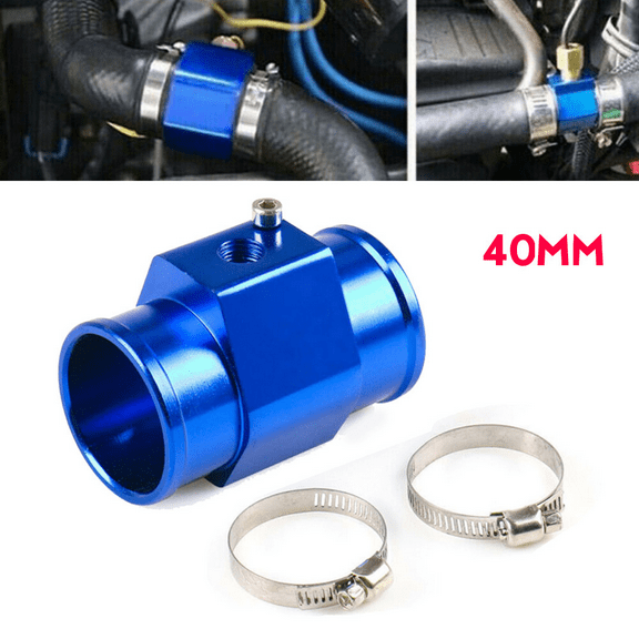 40Mm Water Temperature Sensor Adapter With Radiator Hose Joint Pipe And Clamps For Automotive Temperature Gauge Setup