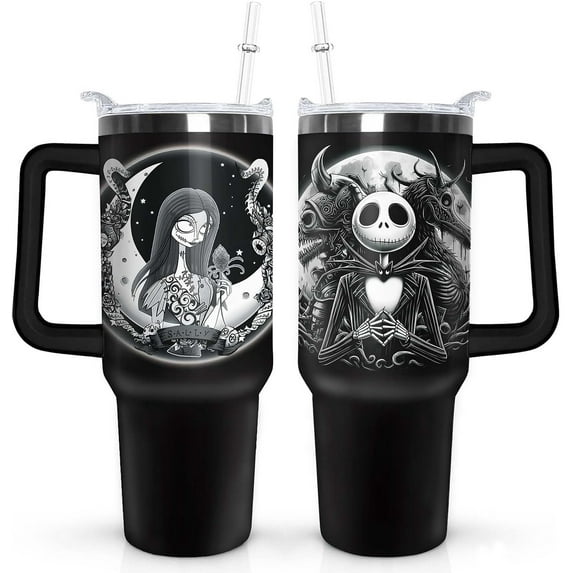 40OZ Cartoon Tumbler with Handle, Vacuum Insulated Stainless Steel Thermal Cup, Keeps Drinks Cold & Hot Christmas Mother''s Day Father''s Day Gift