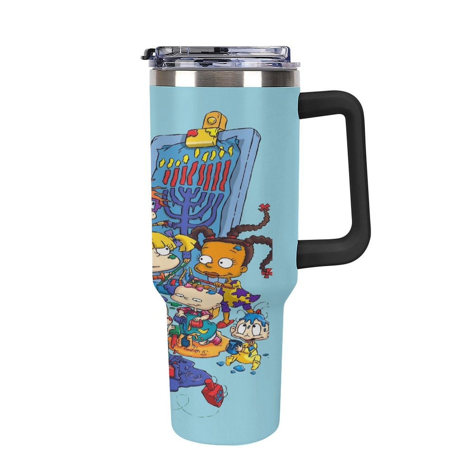 25 Oz Stainless Steel Tumbler With Flip Straw Lid - Double Wall Vacuum Insulated, Leakproof, Fits Car Cup Holder, Navy