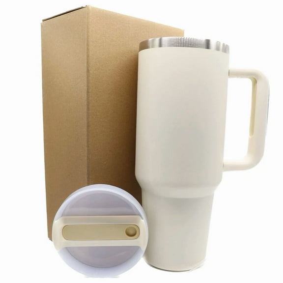 40Oz Tumbler With Handle & Straw Lid Stainless Steel Vacuum Insulated Travel Mug