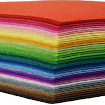 Life Glow Soft Felt Sheets Nonwoven Fabric Squares DIY Sewing Patchwork,  12x12 Inch, 1.5mm Thick, 40pcs, Assorted Colors 