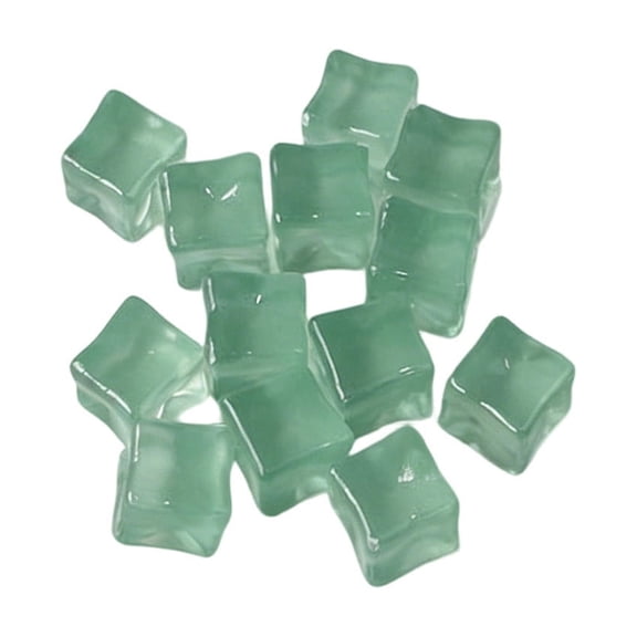 40PCS 1.4cm Luminescent Night Bright Block Aquarium Decoration Stones Luminous Fluorescent Sea Inspired Light Rocks Fish Tank DIY Landscaping Ornament