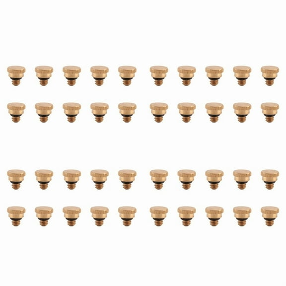 40PCS 10/24 Screw Thread Brass Misting Nozzle Plug Low Pressure Atomizing Mist Nozzle for Outdoor Cooling System