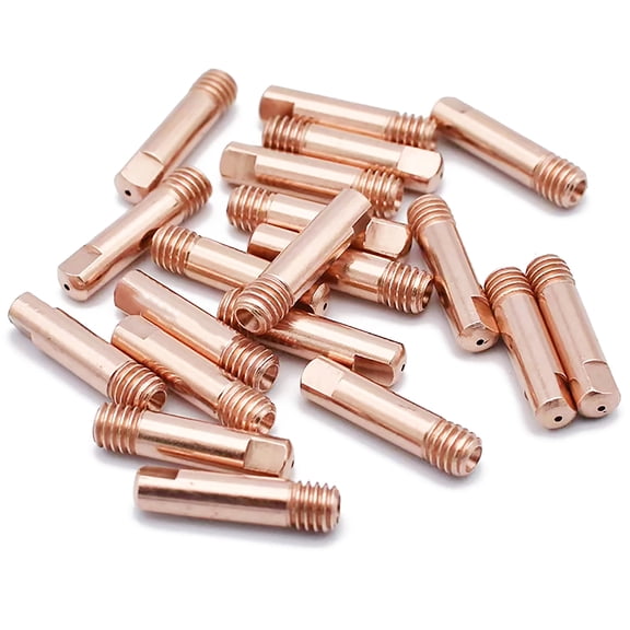 40PCS 15AK MB15 MIG Welding Torch M6 Copper Contact Tips 0.8mm 0.9mm 1.0mmTAPDRA Spare Part