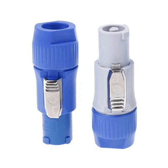 40PCS 3 Pin Male Powercon Connector NAC3FCB Speakon Plug 20A 250V AC Power Plug Connector Blue and Grey White,40 x adapter