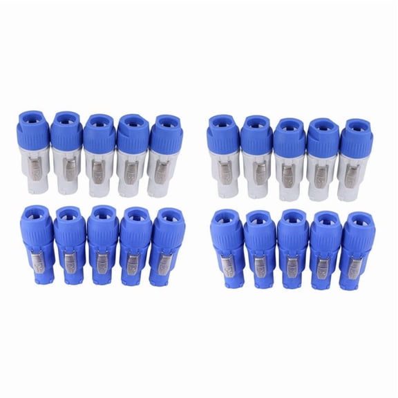 40PCS 3 Pin Male Powercon Connector NAC3FCB Speakon Plug 20A 250V AC Power Plug Connector  and Grey White